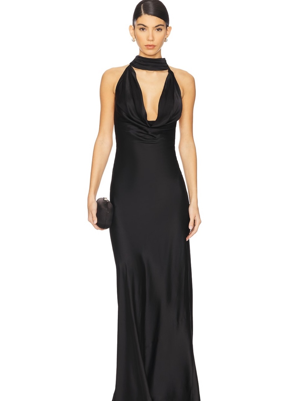 Stone Cold Fox Halter Cowl Neck Maxi S